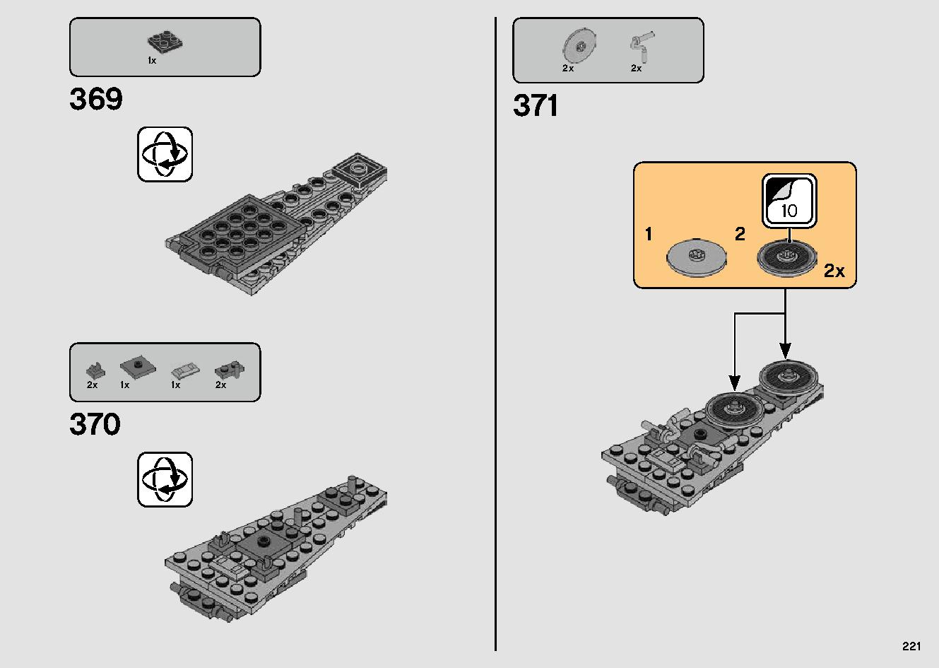 Millennium Falcon 75257 LEGO information LEGO instructions 221 page