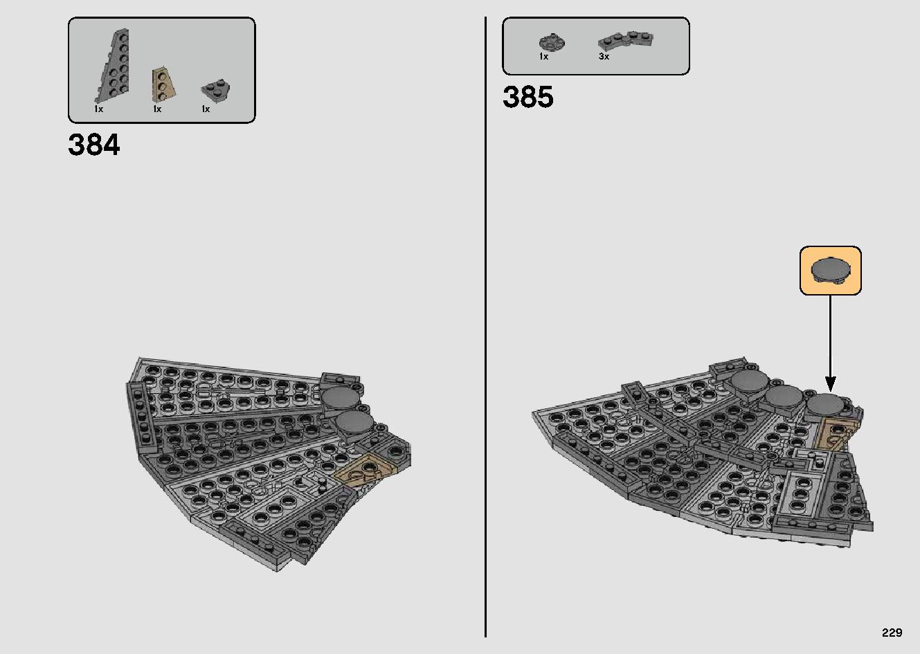 Millennium Falcon 75257 LEGO information LEGO instructions 229 page