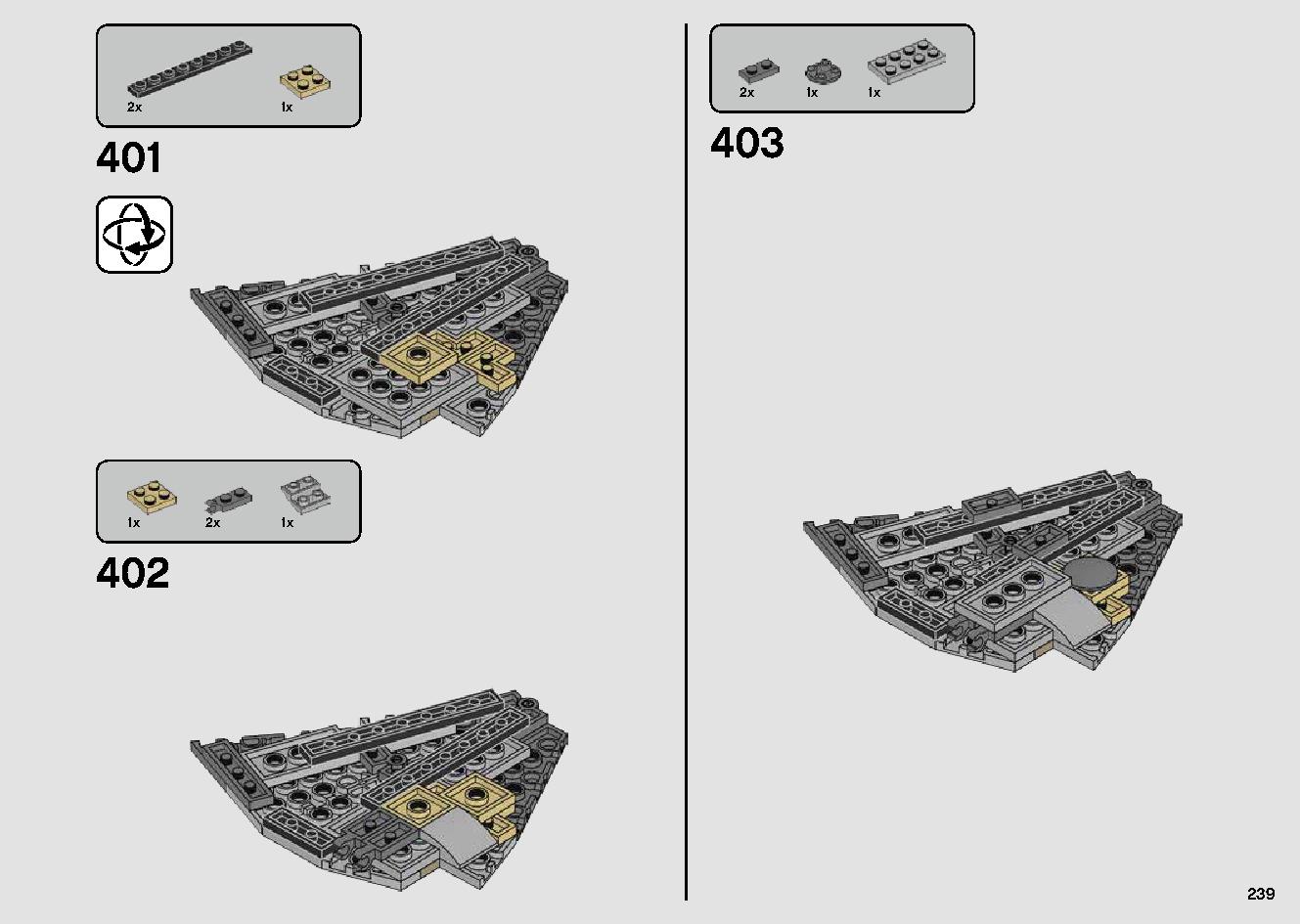Millennium Falcon 75257 LEGO information LEGO instructions 239 page