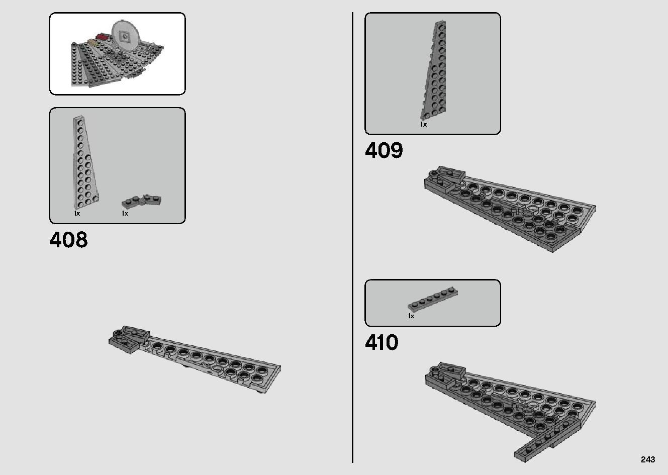 Millennium Falcon 75257 LEGO information LEGO instructions 243 page