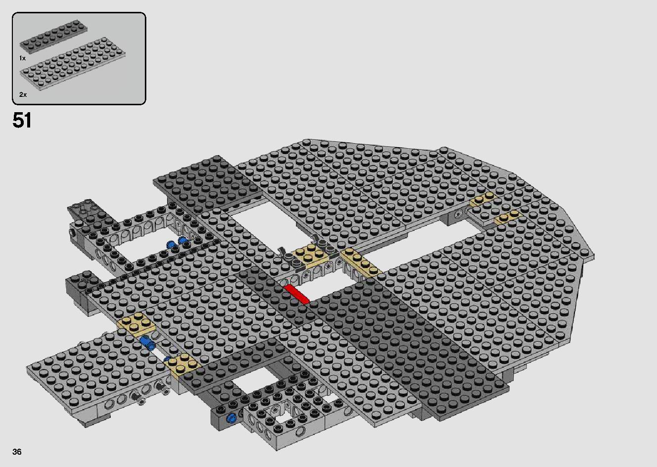 ミレニアム・ファルコン™ 75257 レゴの商品情報 レゴの説明書・組立方法 36 page