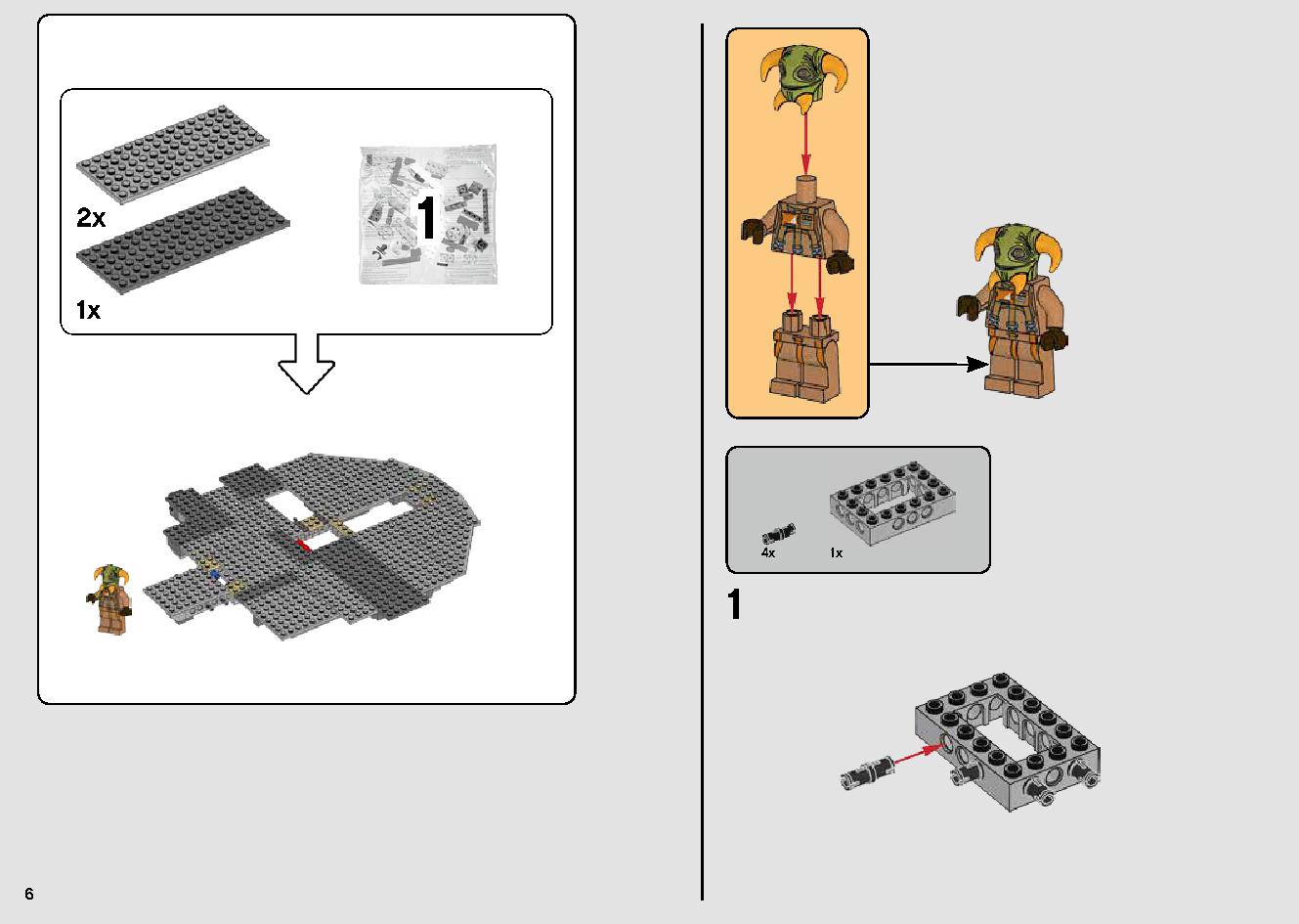 Millennium Falcon 75257 LEGO information LEGO instructions 6 page