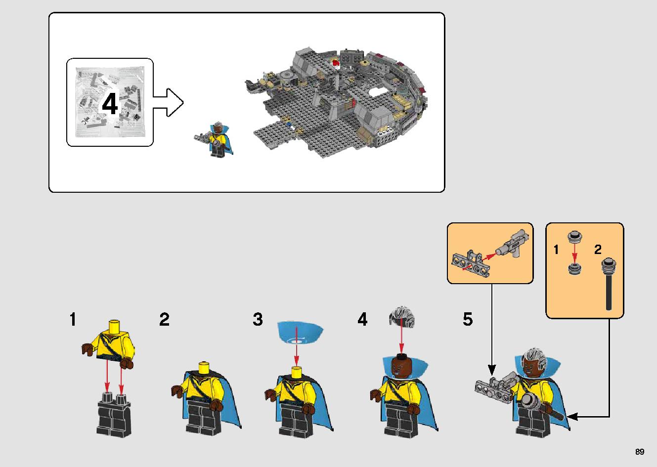 Millennium Falcon 75257 LEGO information LEGO instructions 89 page