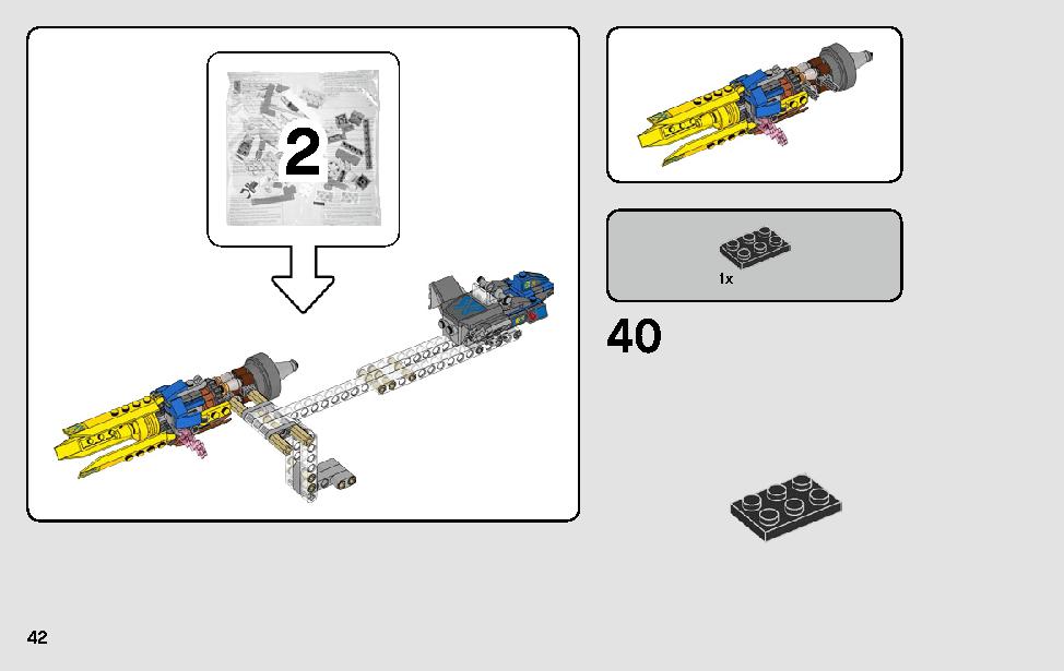 アナキンのポッドレーサー™ – 20周年記念モデル 75258 レゴの商品情報 レゴの説明書・組立方法 42 page