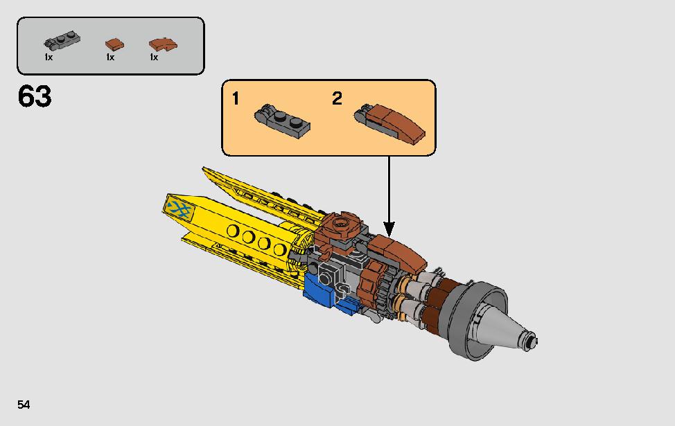 Anakin's Podracer - 20th Anniversary Edition 75258 LEGO information LEGO instructions 54 page