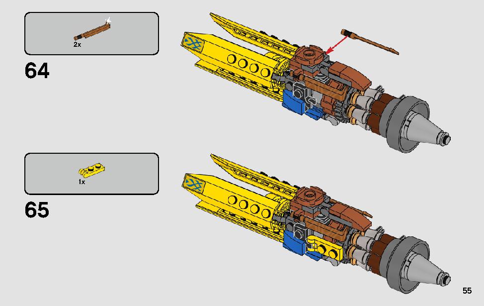 Anakin's Podracer - 20th Anniversary Edition 75258 LEGO information LEGO instructions 55 page