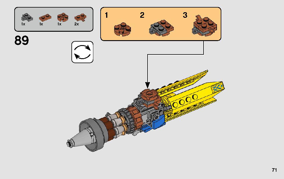 Anakin's Podracer - 20th Anniversary Edition 75258 LEGO information LEGO instructions 71 page