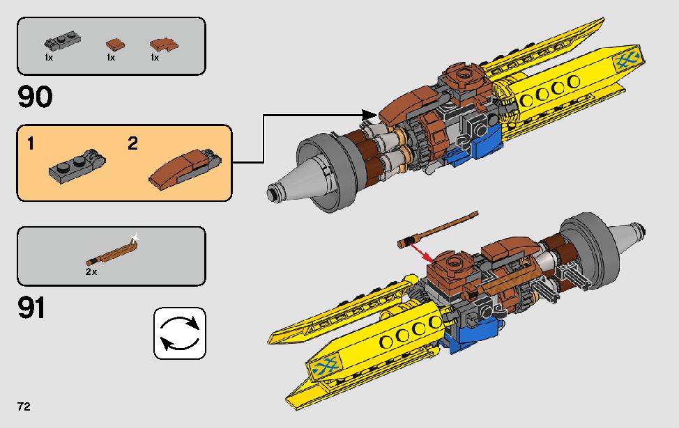 Anakin's Podracer - 20th Anniversary Edition 75258 LEGO information LEGO instructions 72 page