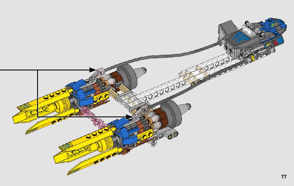 Anakin's Podracer - 20th Anniversary Edition 75258 LEGO information LEGO instructions 77 page