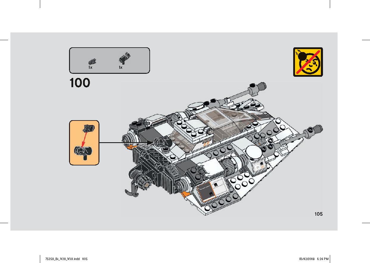 Snowspeeder - 20th Anniversary Edition 75259 LEGO information LEGO instructions 105 page