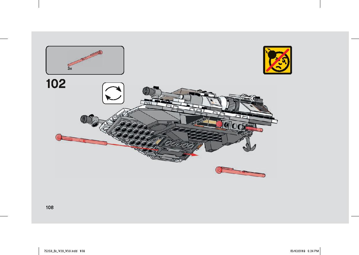 Snowspeeder - 20th Anniversary Edition 75259 LEGO information LEGO instructions 108 page
