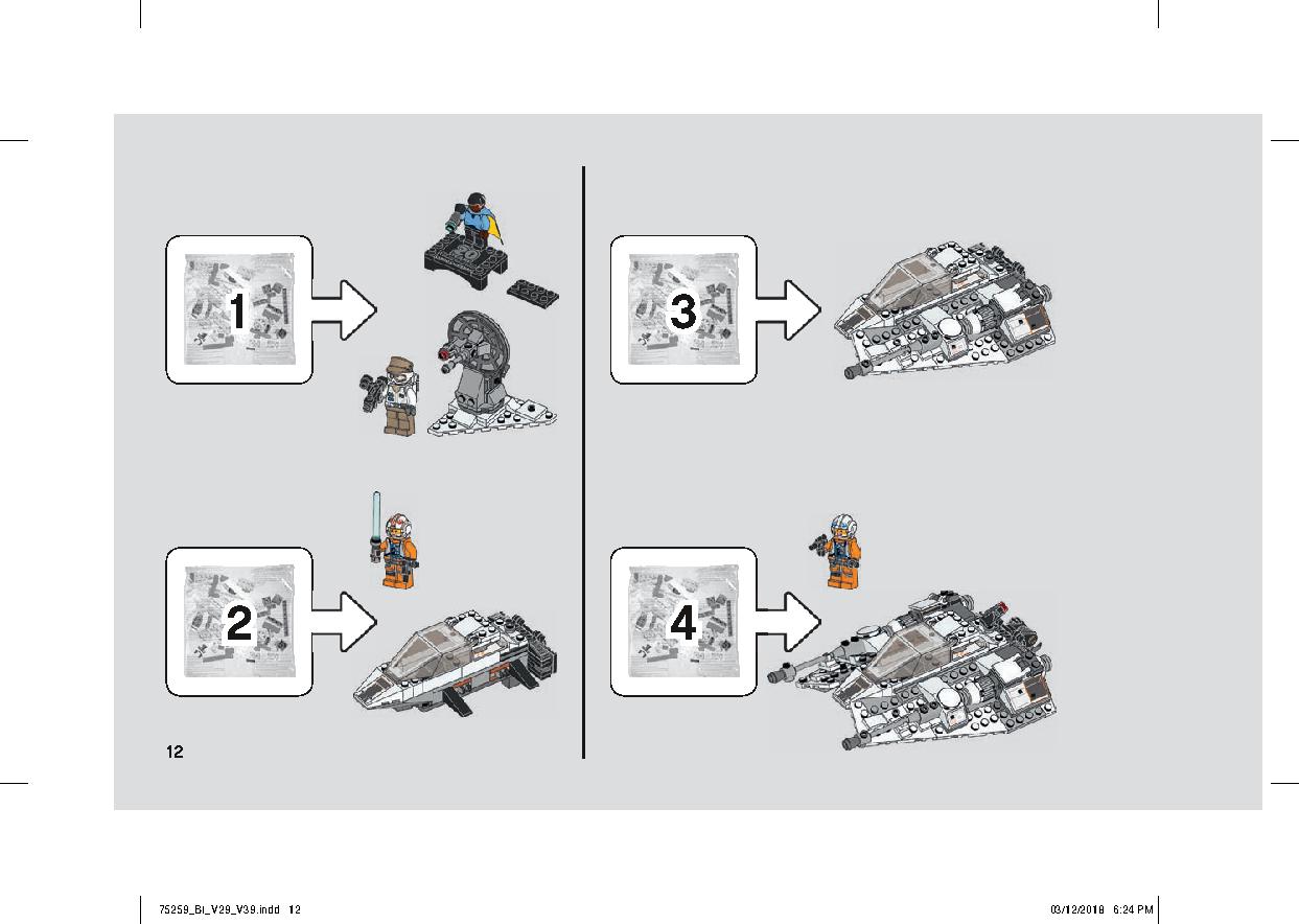 Snowspeeder - 20th Anniversary Edition 75259 LEGO information LEGO instructions 12 page