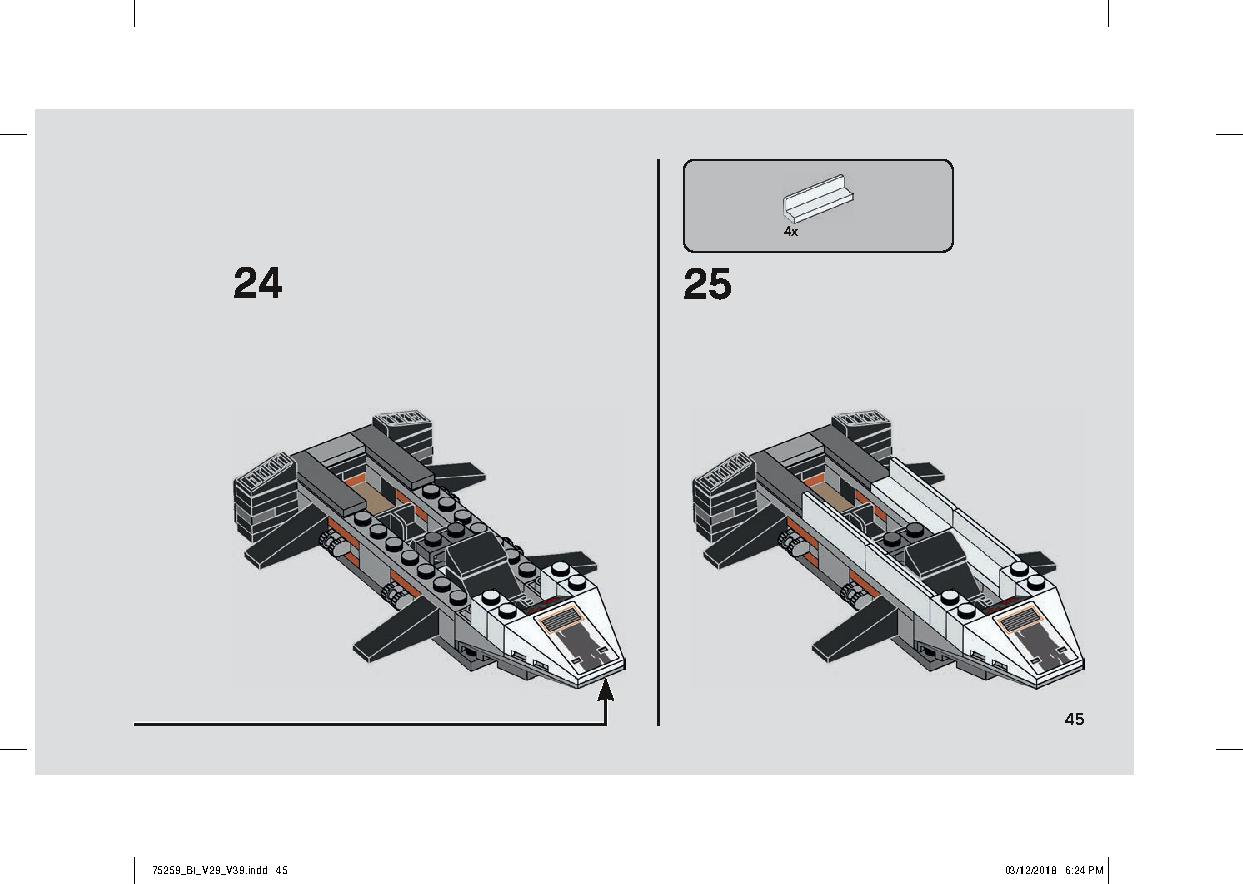 Snowspeeder - 20th Anniversary Edition 75259 LEGO information LEGO instructions 45 page