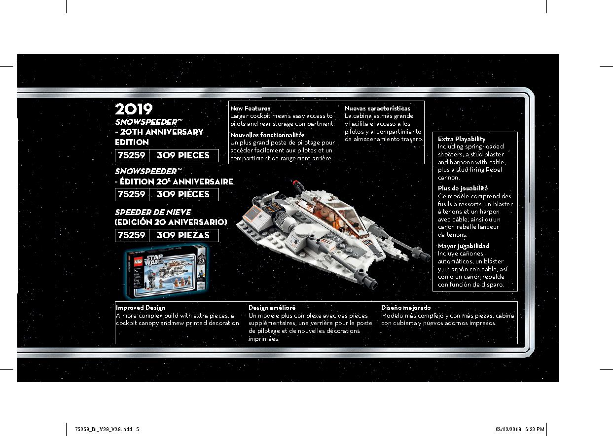 Snowspeeder - 20th Anniversary Edition 75259 LEGO information LEGO instructions 5 page