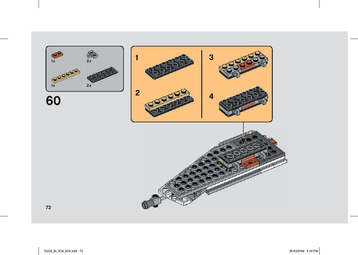 Snowspeeder - 20th Anniversary Edition 75259 LEGO information LEGO instructions 72 page