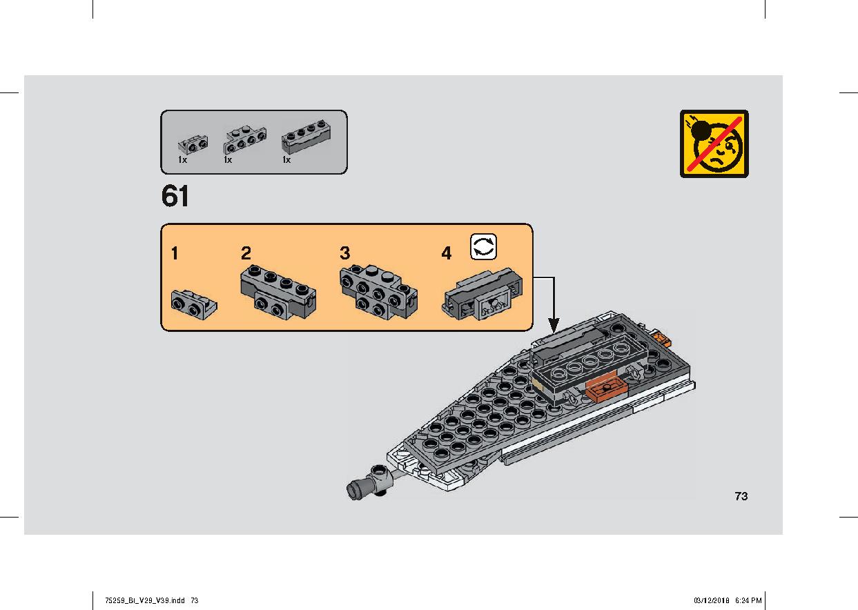 Snowspeeder - 20th Anniversary Edition 75259 LEGO information LEGO instructions 73 page