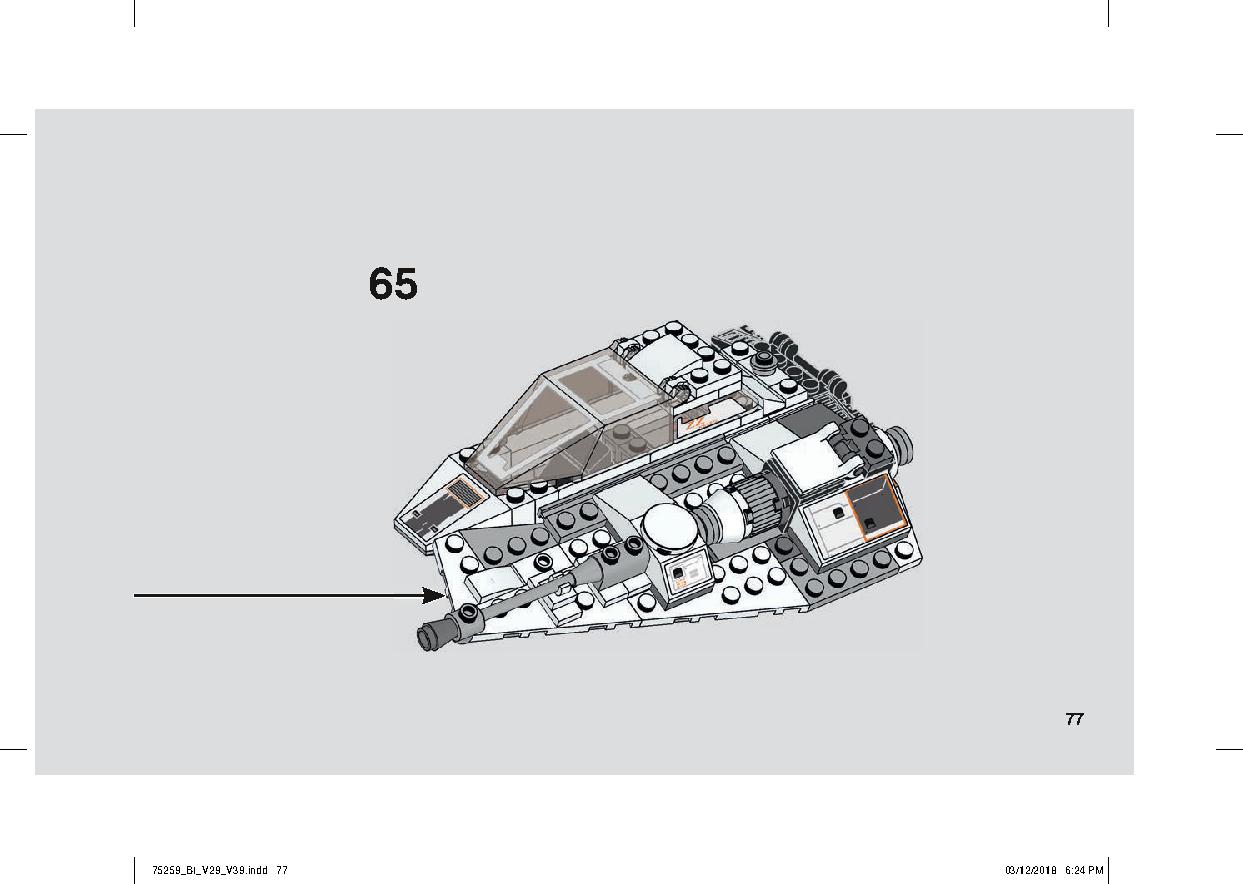 Snowspeeder - 20th Anniversary Edition 75259 LEGO information LEGO instructions 77 page