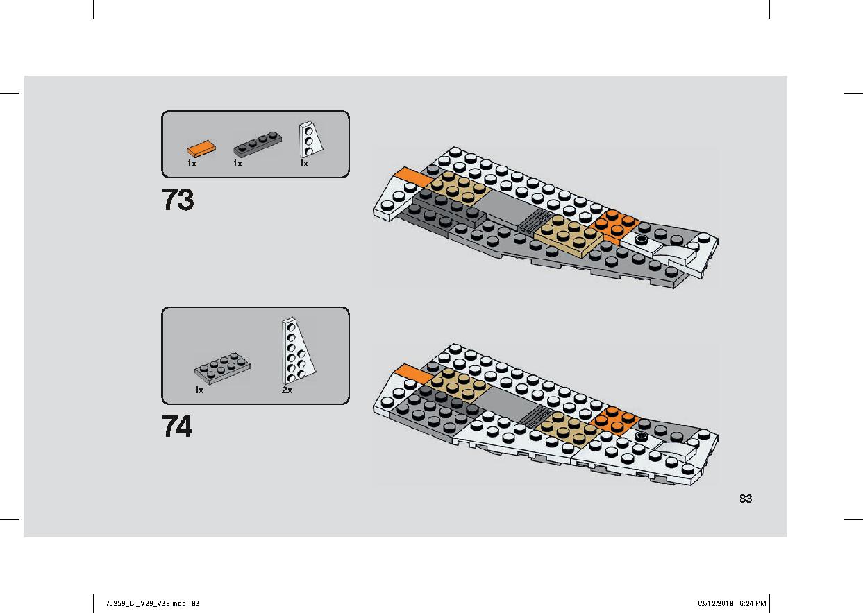 Snowspeeder - 20th Anniversary Edition 75259 LEGO information LEGO instructions 83 page
