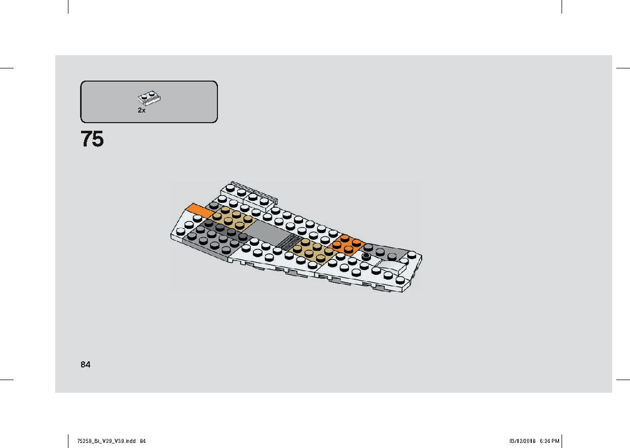 Snowspeeder - 20th Anniversary Edition 75259 LEGO information LEGO instructions 84 page