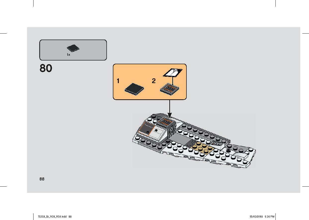 スノースピーダー™ – 20周年記念モデル 75259 レゴの商品情報 レゴの説明書・組立方法 88 page