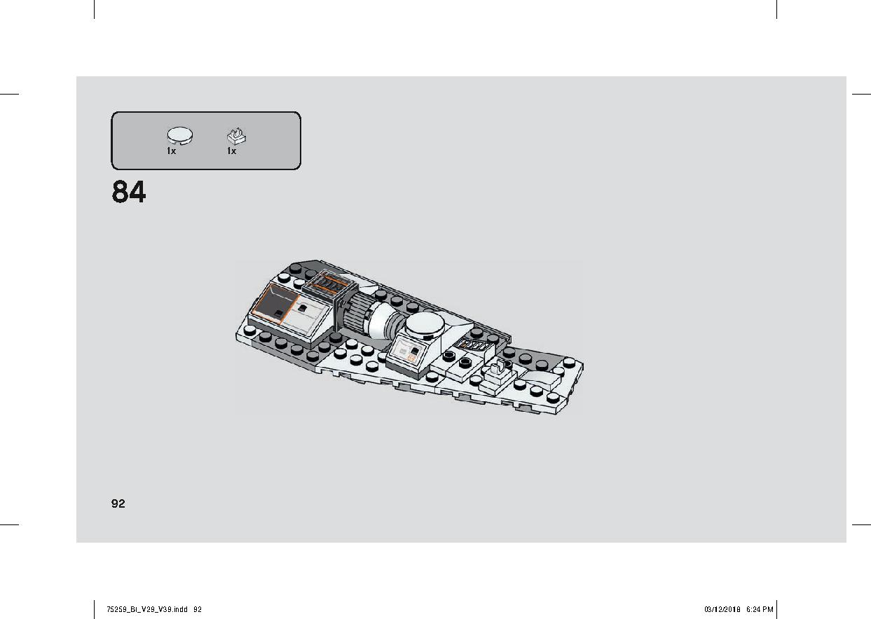 스노우스피더™ - 20주년 기념판 75259 레고 세트 제품정보 레고 조립설명서 92 page