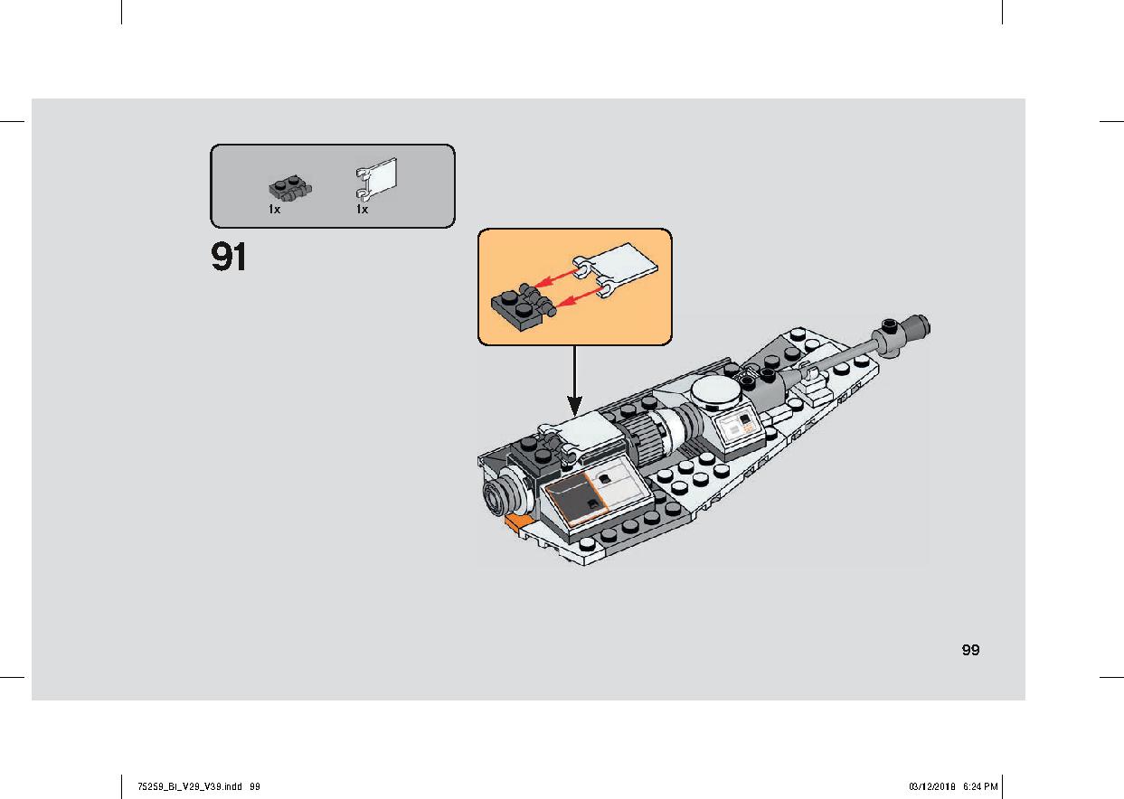 Snowspeeder - 20th Anniversary Edition 75259 LEGO information LEGO instructions 99 page