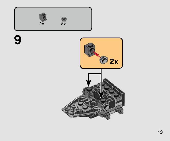카일로 렌의 셔틀™ 마이크로파이터 75264 레고 세트 제품정보 레고 조립설명서 13 page