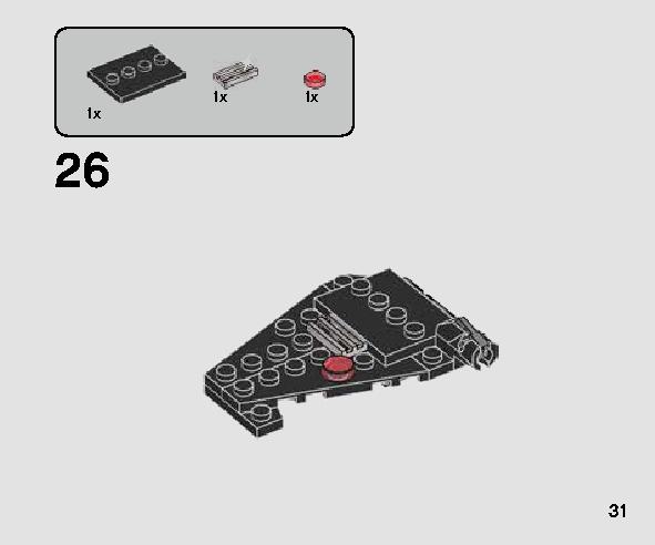 カイロ・レンのコマンド・シャトル™ マイクロファイター 75264 レゴの商品情報 レゴの説明書・組立方法 31 page