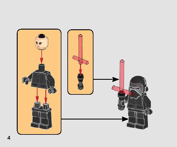 Kylo Ren's Shuttle Microfighter 75264 LEGO information LEGO instructions 4 page