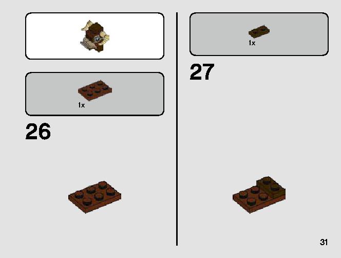 T-16 Skyhopper vs. Bantha Microfighters 75265 LEGO information LEGO instructions 31 page