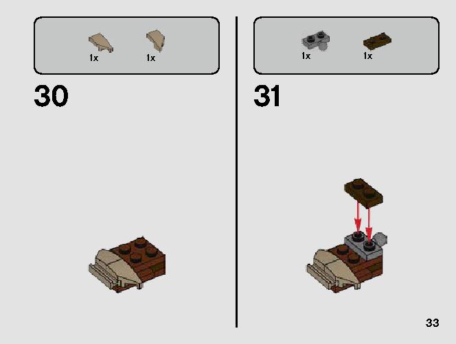 T-16 Skyhopper vs. Bantha Microfighters 75265 LEGO information LEGO instructions 33 page