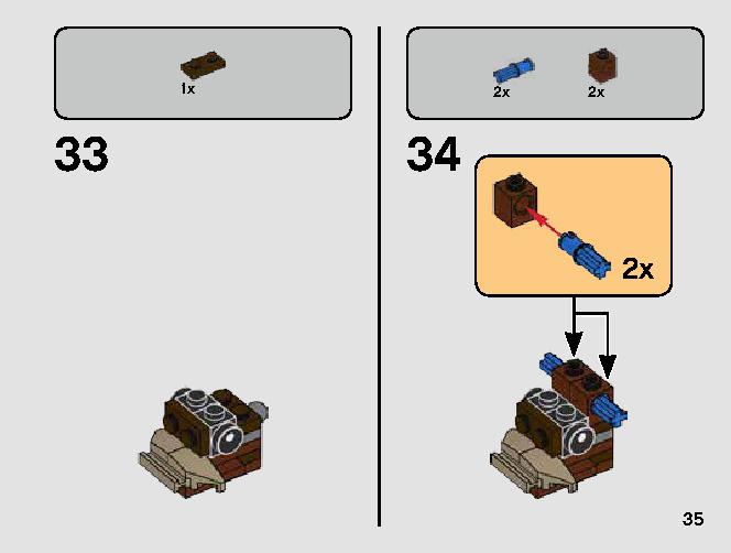 T-16スカイホッパー™ vs. バンサ™ マイクロファイター 75265 レゴの商品情報 レゴの説明書・組立方法 35 page