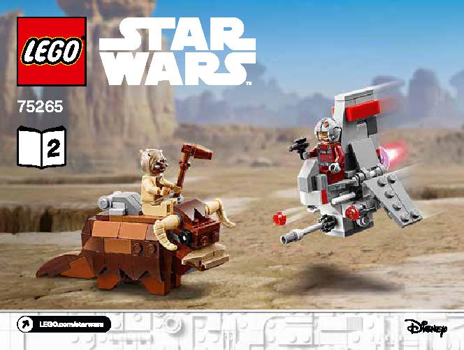 T-16 Skyhopper vs. Bantha Microfighters 75265 LEGO information LEGO instructions 1 page