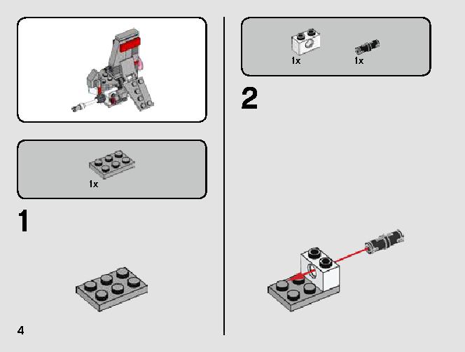 T-16 Skyhopper vs. Bantha Microfighters 75265 LEGO information LEGO instructions 4 page