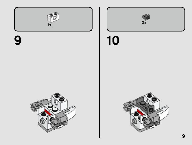 T-16 Skyhopper vs. Bantha Microfighters 75265 LEGO information LEGO instructions 9 page