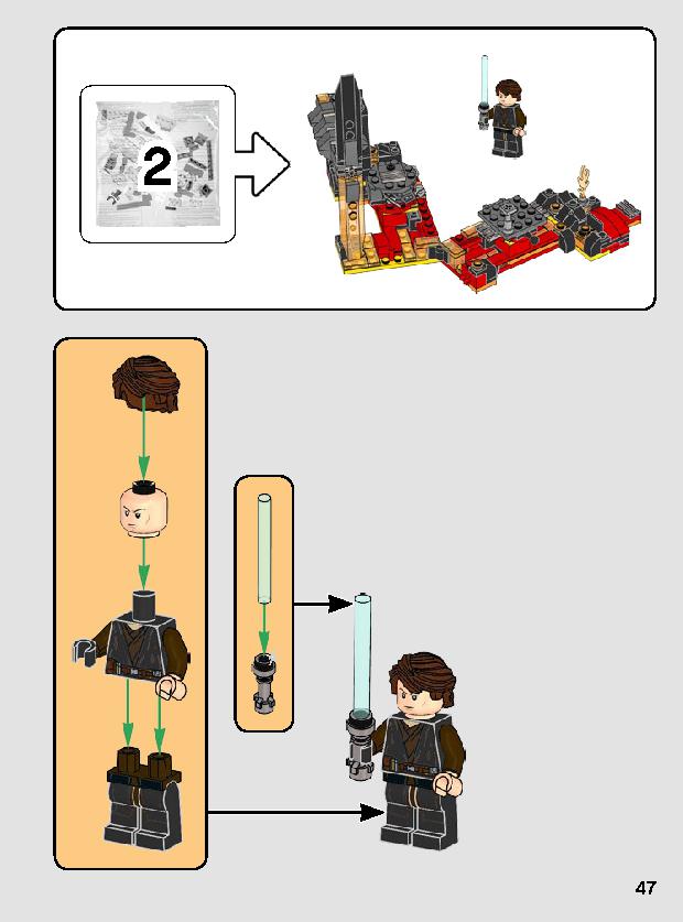Duel on Mustafar 75269 LEGO information LEGO instructions 47 page
