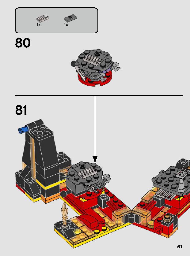 Duel on Mustafar 75269 LEGO information LEGO instructions 61 page