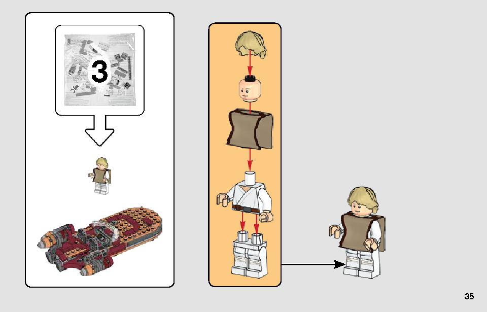 Luke Skywalker's Landspeeder 75271 LEGO information LEGO instructions 35 page