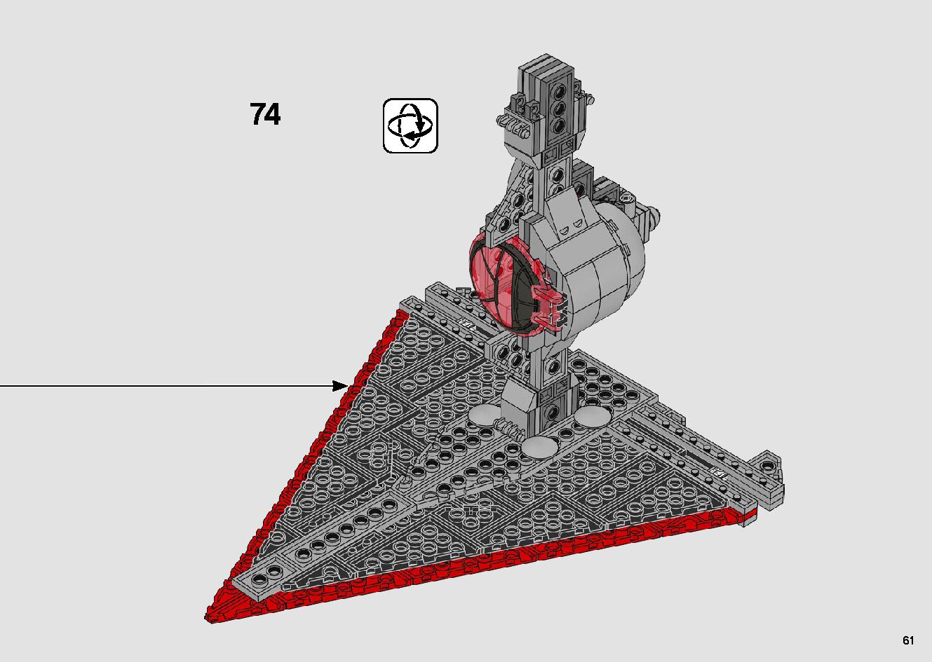 Sith TIE Fighter 75272 LEGO information LEGO instructions 61 page