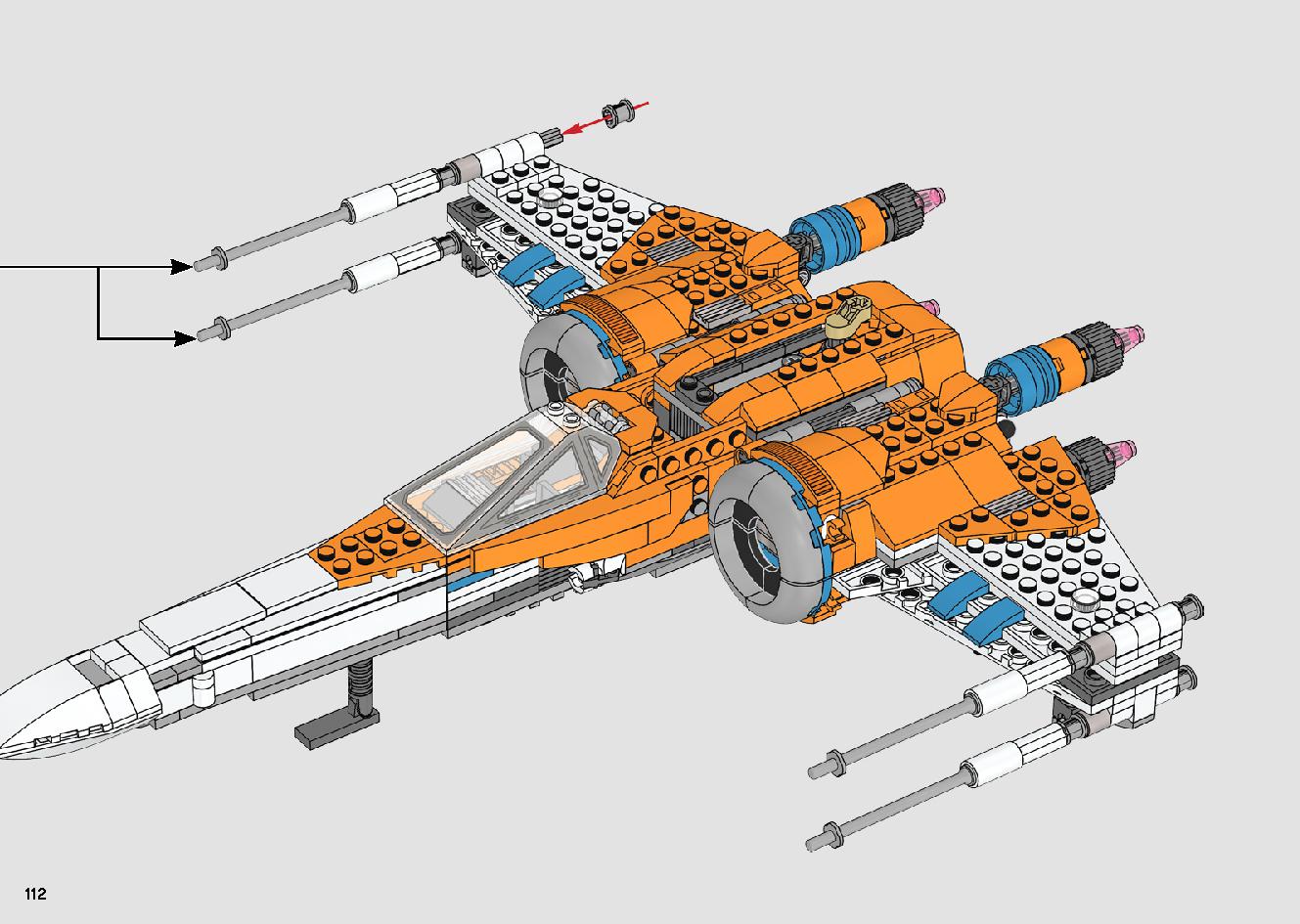 Poe Dameron's X-wing Fighter 75273 LEGO information LEGO instructions 112 page