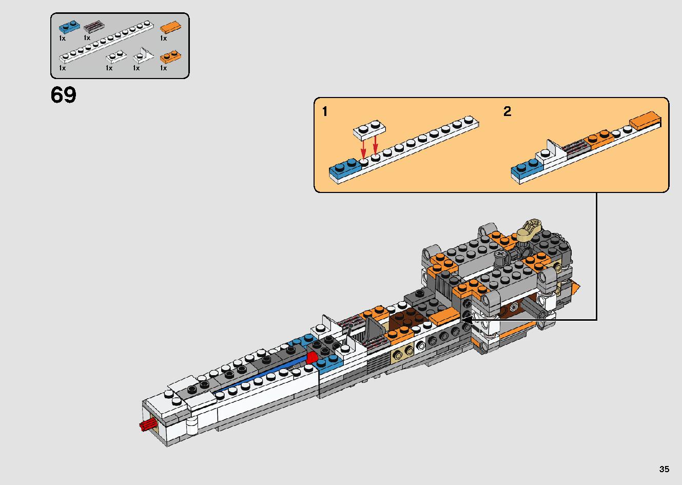 포 다메론의 X-윙 파이터™ 75273 레고 세트 제품정보 레고 조립설명서 35 page