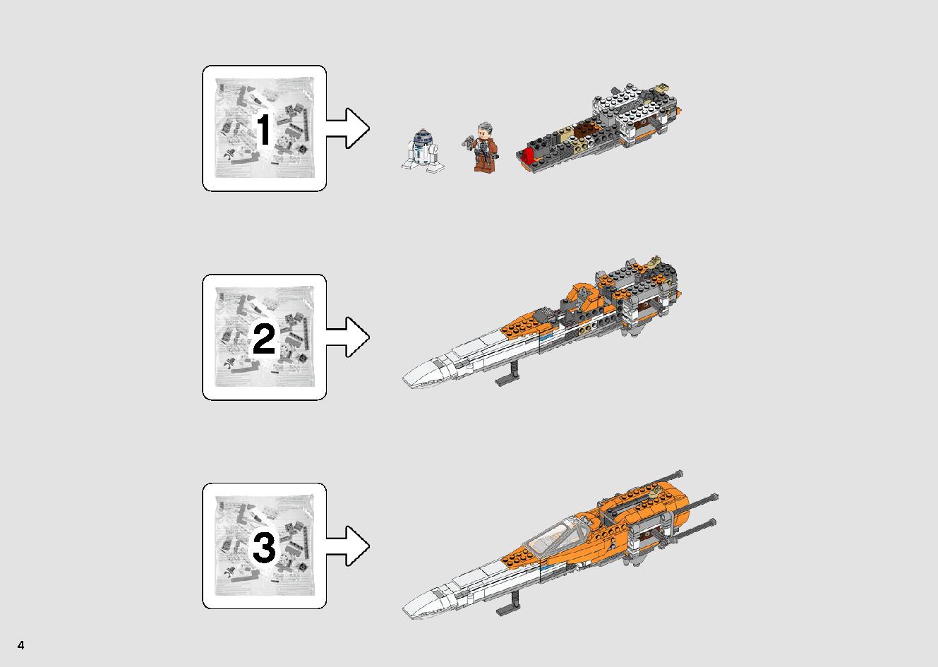 Poe Dameron's X-wing Fighter 75273 LEGO information LEGO instructions 4 page