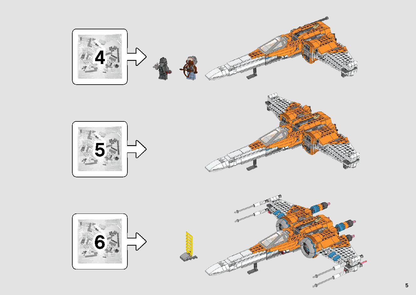Poe Dameron's X-wing Fighter 75273 LEGO information LEGO instructions 5 page