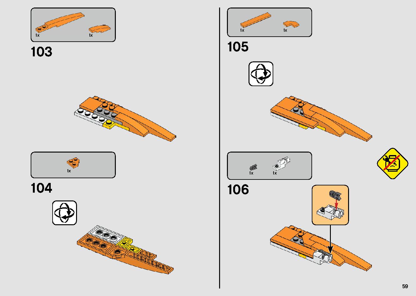 Poe Dameron's X-wing Fighter 75273 LEGO information LEGO instructions 59 page