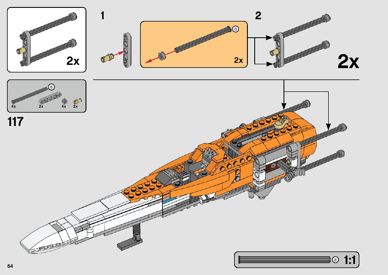 Poe Dameron's X-wing Fighter 75273 LEGO information LEGO instructions 64 page