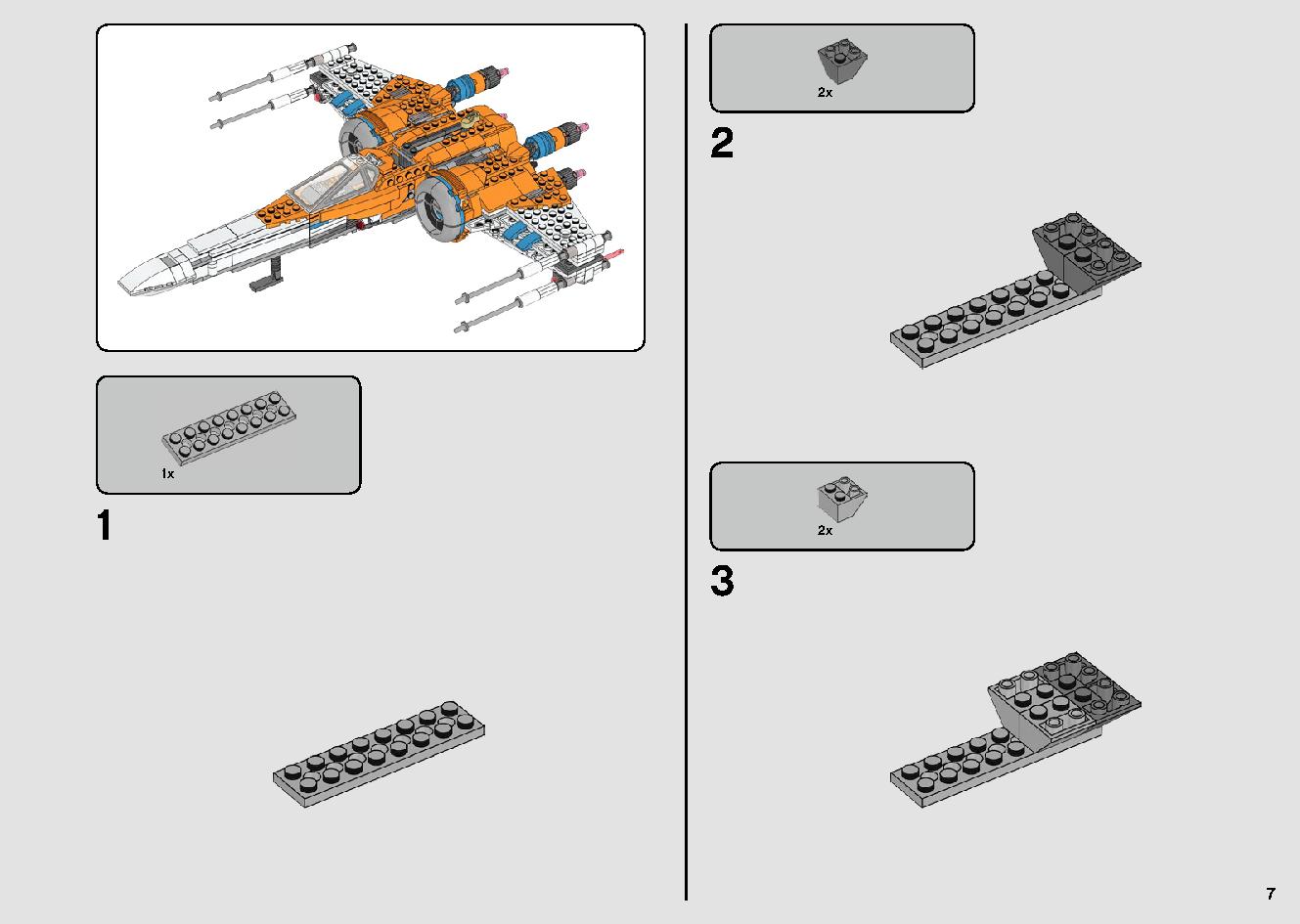 Poe Dameron's X-wing Fighter 75273 LEGO information LEGO instructions 7 page