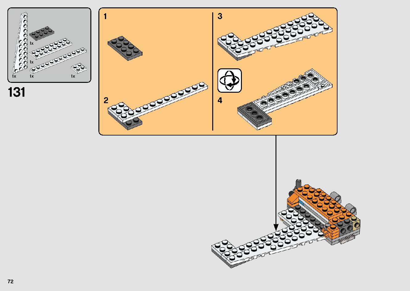 ポー・ダメロンのXウイング・ファイター™ 75273 レゴの商品情報 レゴの説明書・組立方法 72 page