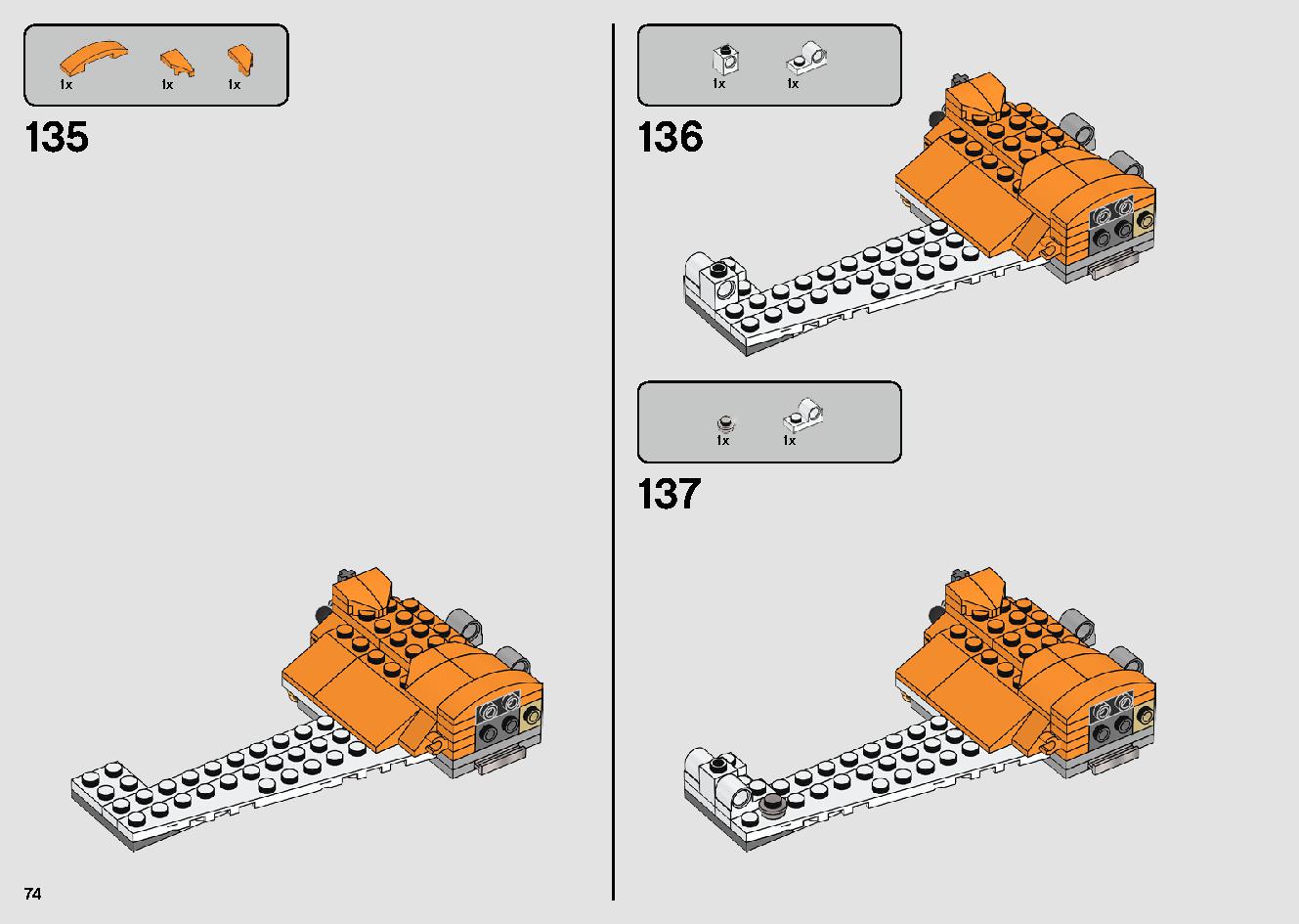 포 다메론의 X-윙 파이터™ 75273 레고 세트 제품정보 레고 조립설명서 74 page