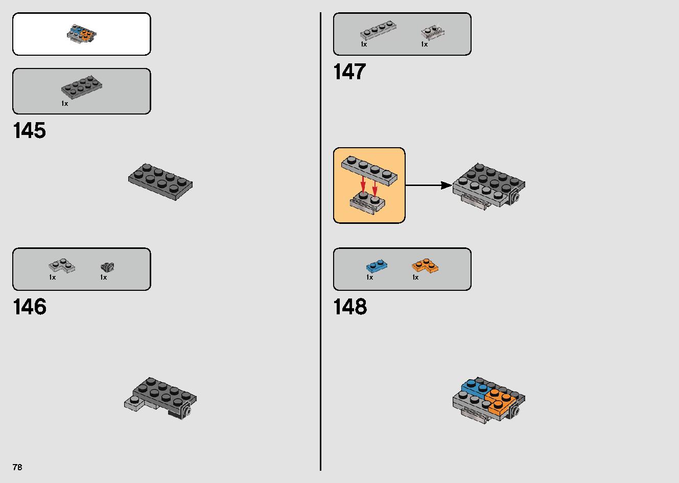 ポー・ダメロンのXウイング・ファイター™ 75273 レゴの商品情報 レゴの説明書・組立方法 78 page
