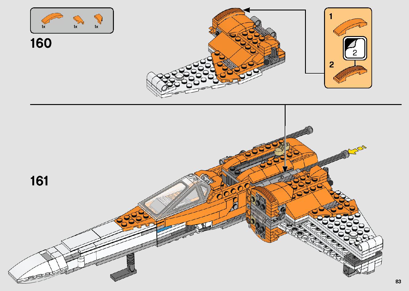 Poe Dameron's X-wing Fighter 75273 LEGO information LEGO instructions 83 page